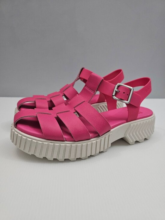 Sorel Shoes - Sorel Ona Fisherman Streetworks Platform Sandal Women 10.5 Pink Chunky Lug Sole